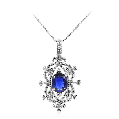 Collana in oro con Zaffiro Ceylon Blu (CIRARI)