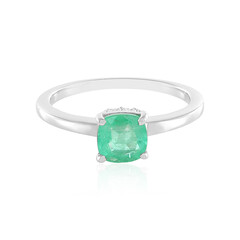 Anello in argento con Smeraldo Russo