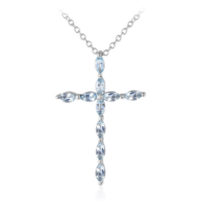 Collana in argento con Topazio Blu Cielo