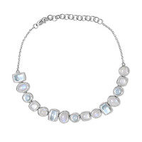 Bracciale in argento con Pietra di Luna Blu (KM by Juwelo)