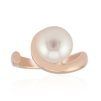 Anello in argento con Perla d'Acqua Dolce Bianca (TPC)