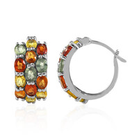 Orecchini in argento con Zaffiro Fancy