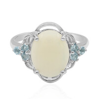Anello in argento con Opale Bianco