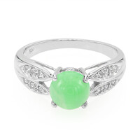 Anello in argento con Crisoprasio Imperiale