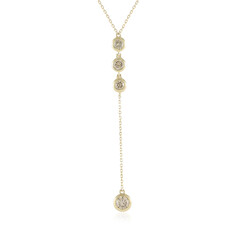 Collana in oro con Diamante Champagne I2 (de Melo)