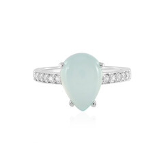 Anello in argento con Calcedonio Acqua