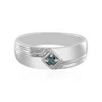 Anello in argento con Diamante Blu I3