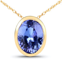 Collana in oro con Tanzanite