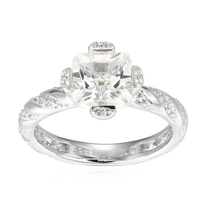 Anello in argento con Topazio Bianco
