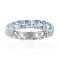 Anello in argento con Topazio Blu Cielo