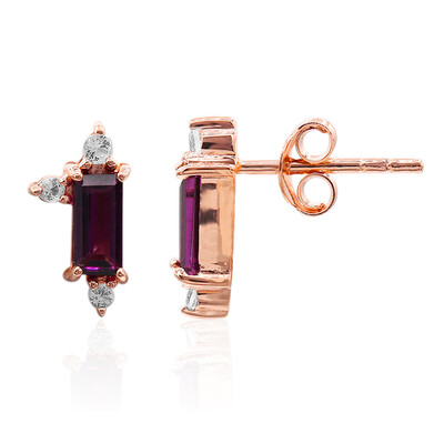 Orecchini in argento con Rodolite