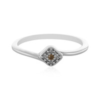 Anello in argento con Diamante Champagne I2