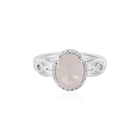 Anello in argento con Quarzo Rosa