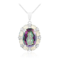 Collana in argento con Quarzo Mistico Verde