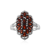 Anello in argento con Granato Mozambico