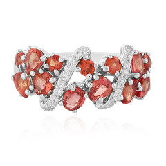Anello in argento con Zaffiro Tramonto