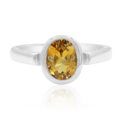 Anello in argento con Citrino