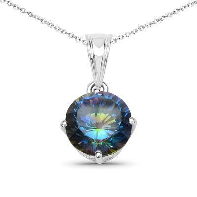 Collana in argento con Quarzo Mistico Blu