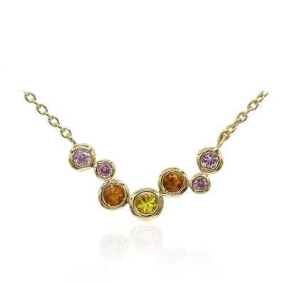 Collana in argento con Zaffiro Giallo(Adela Silber)