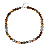 Collana in argento con Diaspro Tela di Ragno