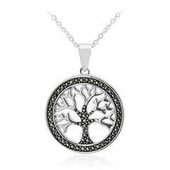 Collana in argento con Marcassite