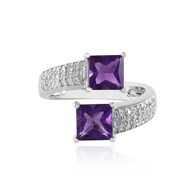 Anello in argento con Ametista Zambiana