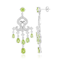 Orecchini in argento con Peridoto della Birmania