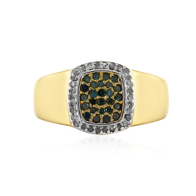 Anello in argento con Diamante Blu I3