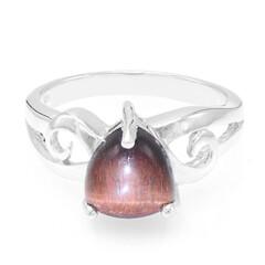 Anello in argento con Occhio di Tigre Rosso