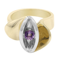 Anello placcato in oro con Ametista
