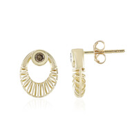 Orecchini in oro con Diamante Champagne I2 (Ornaments by de Melo)