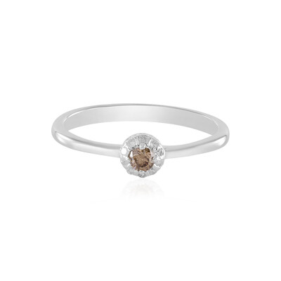 Anello in argento con Diamante Champagne I2