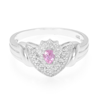 Anello in argento con Zaffiro Ceylon Rosa