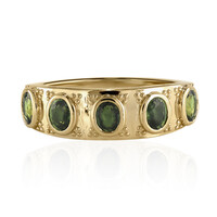 Anello in oro con Zaffiro Verde Acacia del Queensland (Mark Tremonti)