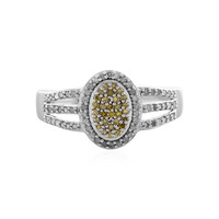 Anello in argento con Diamante Giallo I4