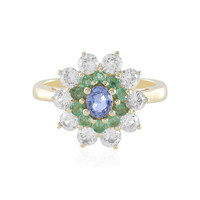 Anello in oro con Zaffiro Ceylon Blu (non riscaldato) (Adela Gold)