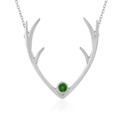 Collana in argento con Diopside Russo