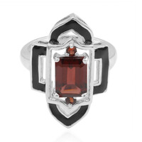 Anello in argento con Granato Mozambico