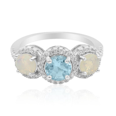 Anello in argento con Topazio Blu Cielo