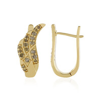 Orecchini in argento con Diamante Cioccolato I2