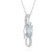 Collana in argento con Acquamarina Brasiliana