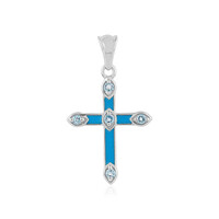 Ciondolo in argento con Topazio Blu Cielo
