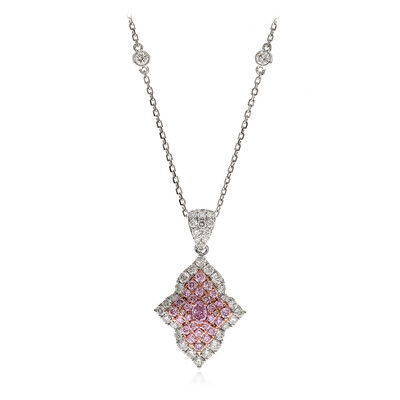 Collana in oro con Diamante Rosa I1 (CIRARI)