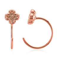 Orecchini in argento con Diamante Rose de France SI1 di Argyle