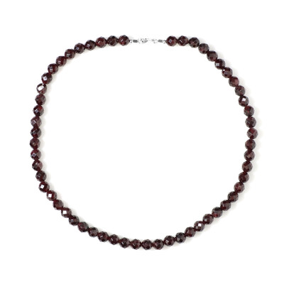 Collana in argento con Granato Mozambico