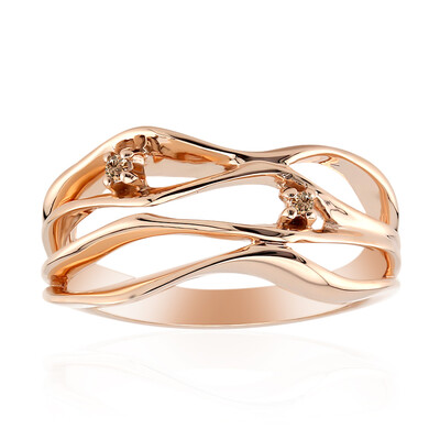 Anello in argento con Diamante Rose de France SI1 di Argyle (Annette)