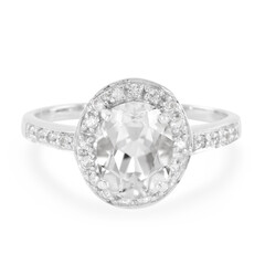 Anello in argento con Petalite