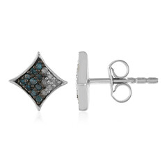 Orecchini in argento con Diamante I3 (J)