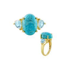 Anello in argento con Turchese Kingman Mohave Blu