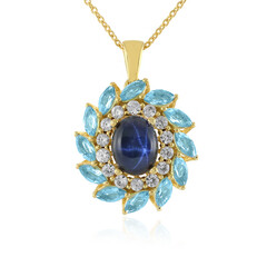 Collana in argento con Zaffiro Stellato Blu